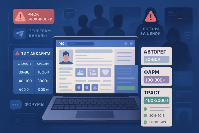 Покупка аккаунта ВКонтакте: как выбрать надёжный вариант по цене и не ошибиться